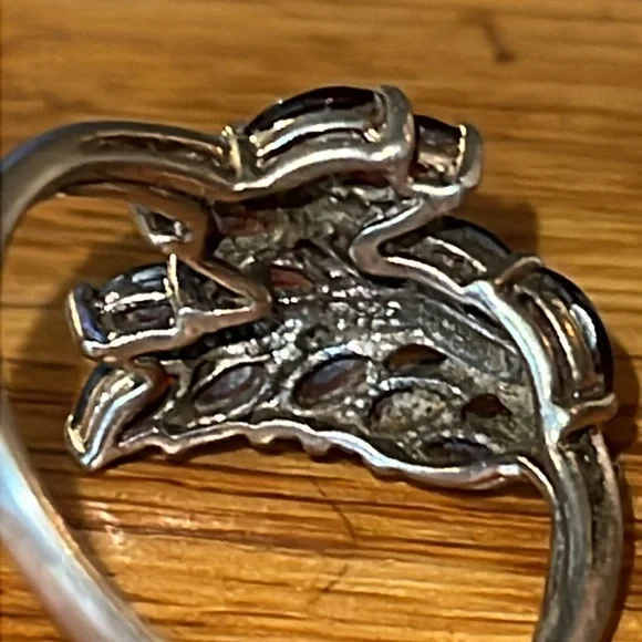 CHINA 925 Sterling Silver Ring w Lab Ruby 4.3 grams - Picture 6 of 6